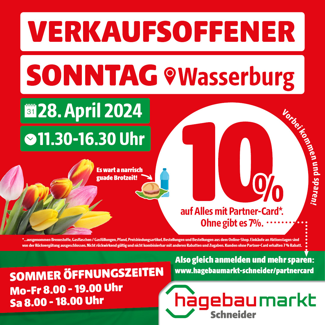 Verkaufsoffener Sonntag in Wasserburg am 28. April 2024