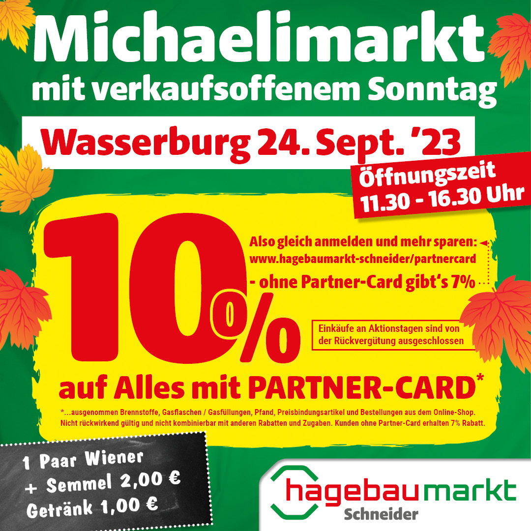 Michaelimarkt mit verkaufsoffenem Sonntag in Wasserburg am 24. September 2023