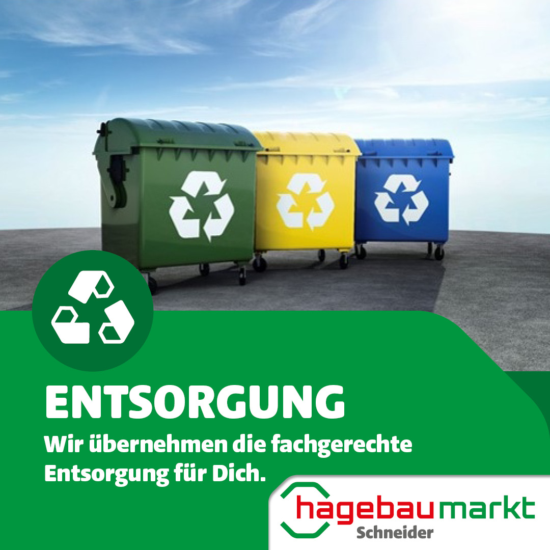 Schnell & umweltgerecht entsorgen wir Deine Elektrogeräte, Verbrauchswaren und Verpackungsmaterialien. Ganz nach dem Motto „Lass das mal unsere Entsorgung sein!“
