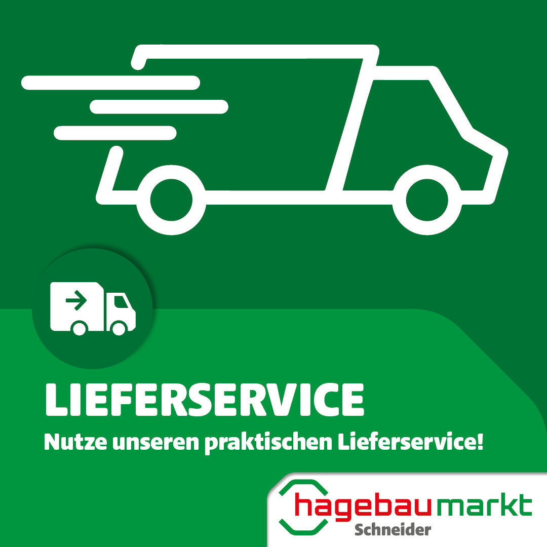 Nutze unseren praktischen Lieferservice! Lieferung auf Anfrage im Markt.
