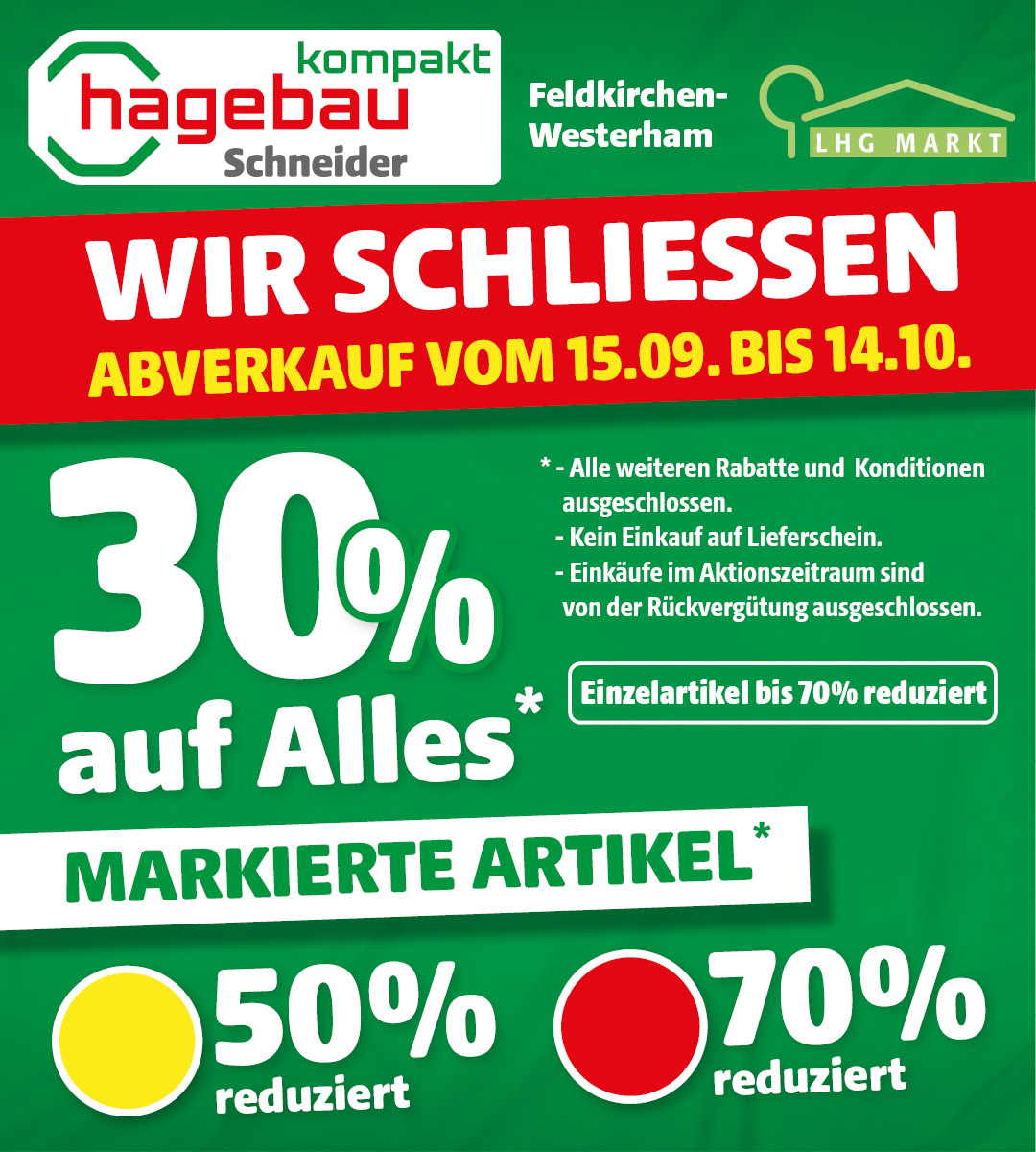 hagebau kompakt Feldkirchen - Wir Schliessen